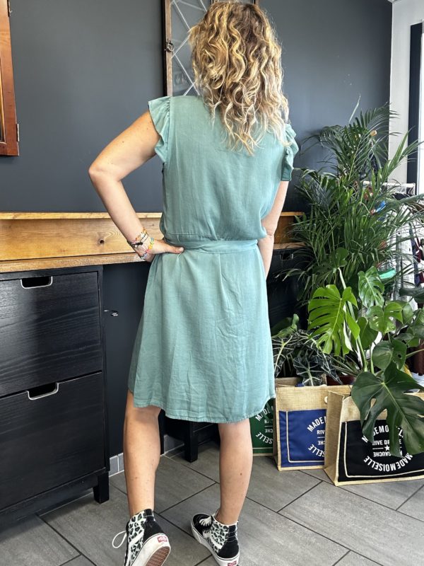 Robe à volants turquoise – Image 2