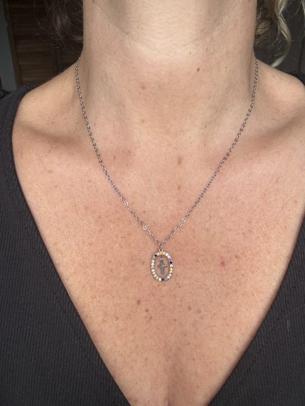 Collier Cruz argenté