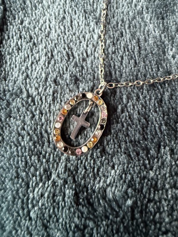 Collier Cruz argenté – Image 2