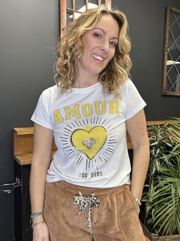 Tee-shirt Amour doré – Image 2