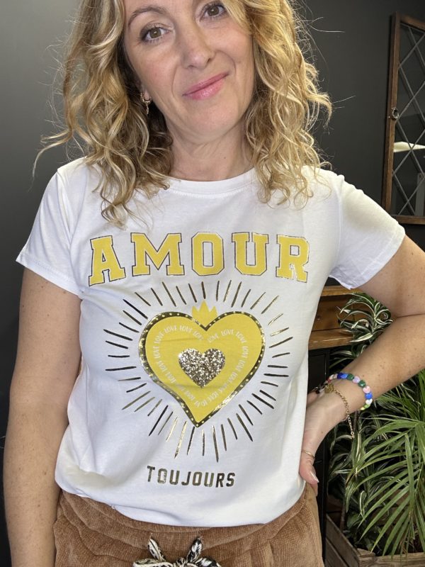 Tee-shirt Amour doré