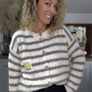 Gilet smiley taupe