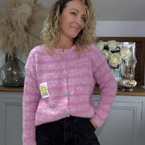 Gilet smiley rose