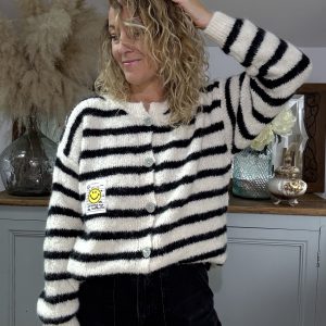 Gilet smiley noir
