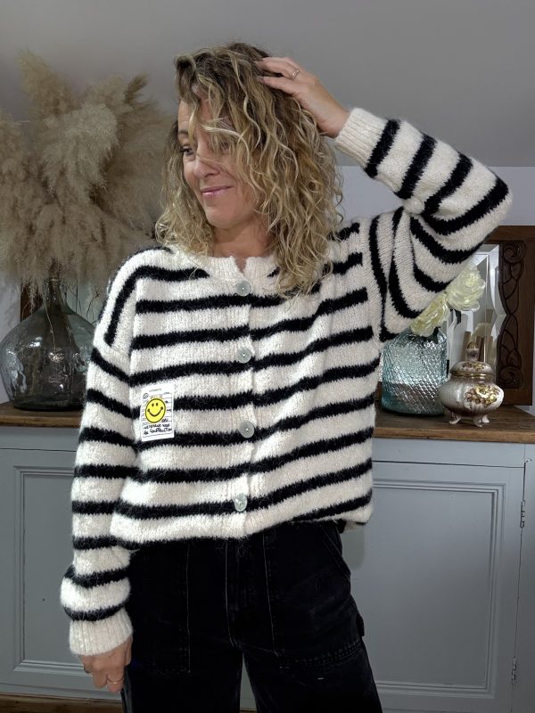 Gilet smiley noir