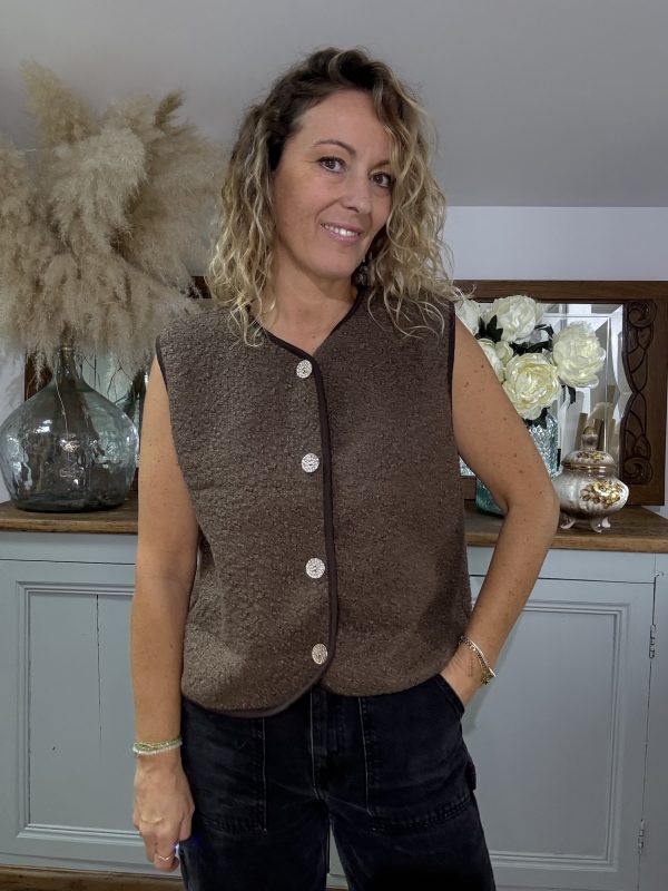 Gilet sans manches choco