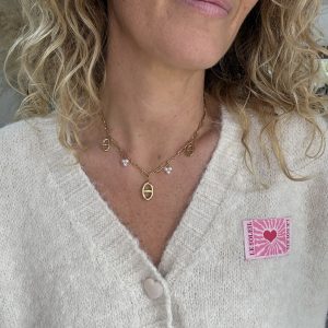 Collier maille marine