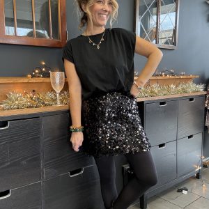 Jupe sequins noire