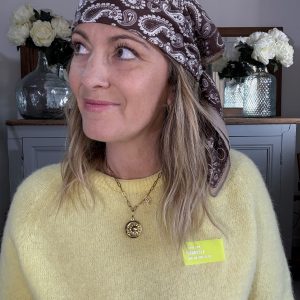 Petit foulard marron