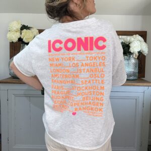 Sweat-shirt manches courtes gris