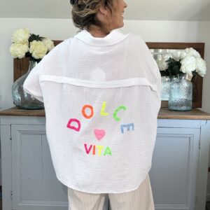 Chemise dolce vita blanche