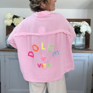 Chemise dolce vita rose